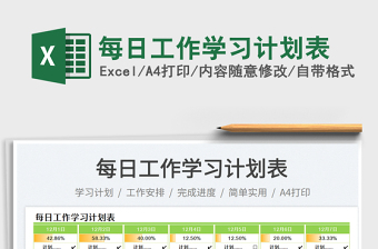 每日工作學習計劃表免費下載