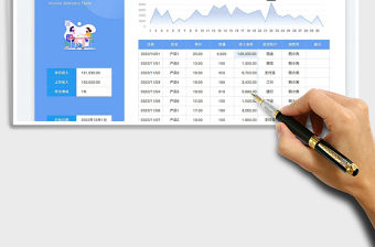 月度收入統計表免費下載