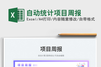 自動統(tǒng)計項目周報免費下載