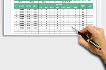 班级教师周课时数统计表免费下载