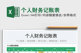 個人財務(wù)記賬表免費下載