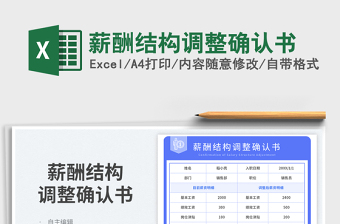 薪酬結(jié)構(gòu)調(diào)整確認書免費下載