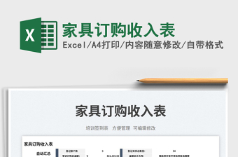 家具訂購收入表免費(fèi)下載