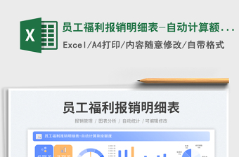 員工福利報銷明細表-自動計算額度免費下載