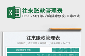 往來賬款管理表免費(fèi)下載