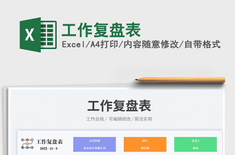 工作復盤表免費下載