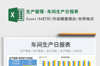 2023生產管理-車間生產日報表免費下載