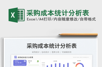 采購成本統(tǒng)計分析表免費下載