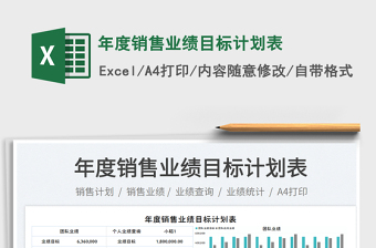 年度銷售業(yè)績(jī)目標(biāo)計(jì)劃表免費(fèi)下載