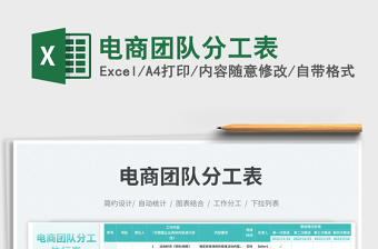電商團(tuán)隊(duì)分工表免費(fèi)下載