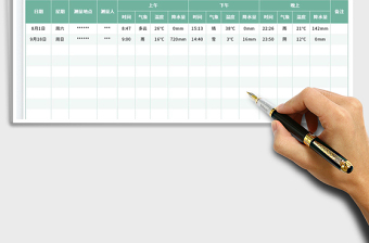 每日晴雨登記表免費(fèi)下載