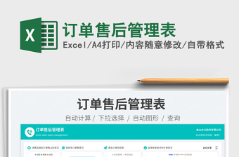 訂單售后管理表免費下載