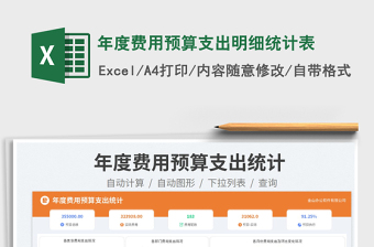 年度費(fèi)用預(yù)算支出明細(xì)統(tǒng)計(jì)表免費(fèi)下載