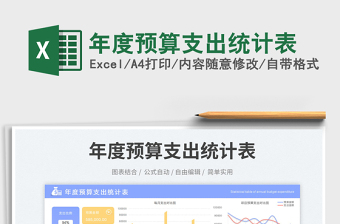年度預(yù)算支出統(tǒng)計表免費下載