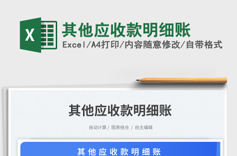 其他應(yīng)收款明細(xì)賬免費下載