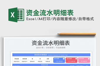 資金流水明細表免費下載