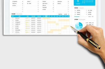 新年年度規(guī)劃表（自動(dòng)甘特圖）免費(fèi)下載