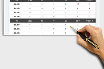 足球比賽積分計算表免費下載