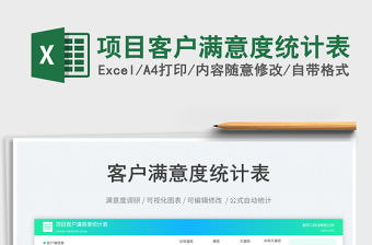 項目客戶滿意度統計表免費下載