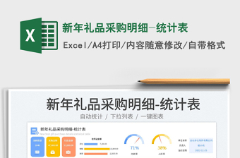 2023新年禮品采購明細-統(tǒng)計表免費下載