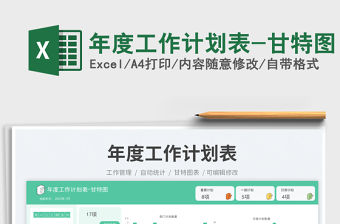 2023年度工作計劃表-甘特圖免費下載