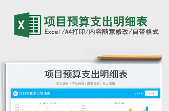 項目預算支出明細表免費下載