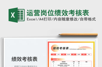 運營崗位績效考核表免費下載