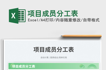 項(xiàng)目成員分工表免費(fèi)下載