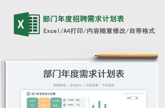 部門年度招聘需求計(jì)劃表免費(fèi)下載