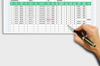 單位接種預(yù)檢登記表免費下載