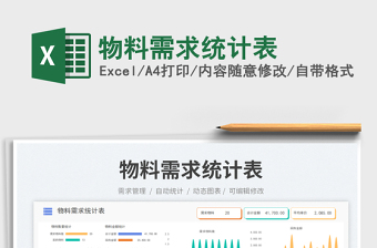 物料需求統(tǒng)計表免費下載