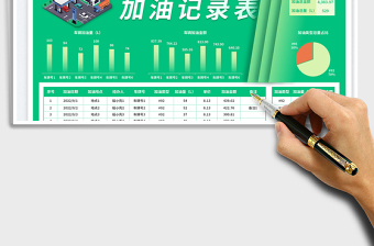 2023自動統(tǒng)計加油記錄表免費下載