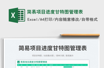 2023簡易項(xiàng)目進(jìn)度甘特圖管理表免費(fèi)下載