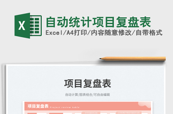 自動統(tǒng)計項目復盤表免費下載