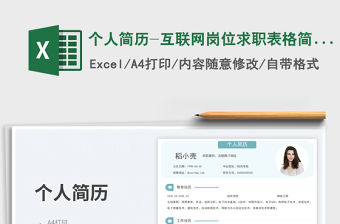 2023個人簡歷-互聯網崗位求職表格簡歷免費下載