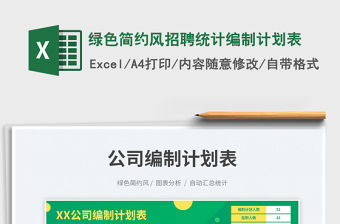 2023綠色簡(jiǎn)約風(fēng)招聘統(tǒng)計(jì)編制計(jì)劃表免費(fèi)下載