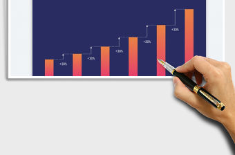 銷售收入階梯增長(zhǎng)圖免費(fèi)下載