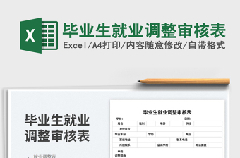 畢業(yè)生就業(yè)調(diào)整審核表免費下載