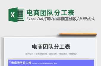 電商團(tuán)隊(duì)分工表免費(fèi)下載