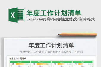 年度工作計劃清單免費(fèi)下載