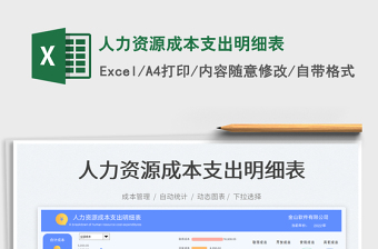 人力資源成本支出明細(xì)表免費(fèi)下載