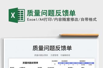 質(zhì)量問題反饋單免費下載