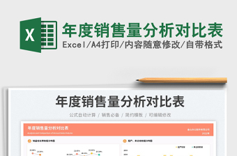 2023年度銷售量分析對比表免費下載