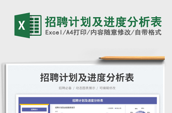 招聘計(jì)劃及進(jìn)度分析表免費(fèi)下載