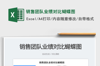 銷售團(tuán)隊(duì)業(yè)績對比蝴蝶圖免費(fèi)下載