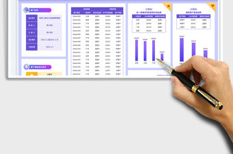 漸變風六大熱門品牌銷售數據分析報表（月度）免費下載