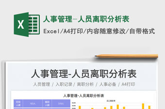 2023人事管理-人員離職分析表免費下載