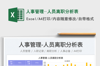 2023人事管理-人員離職分析表免費(fèi)下載