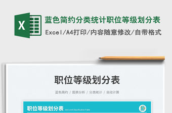 藍(lán)色簡約分類統(tǒng)計職位等級劃分表免費下載