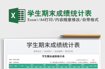 學(xué)生期末成績統(tǒng)計表免費下載